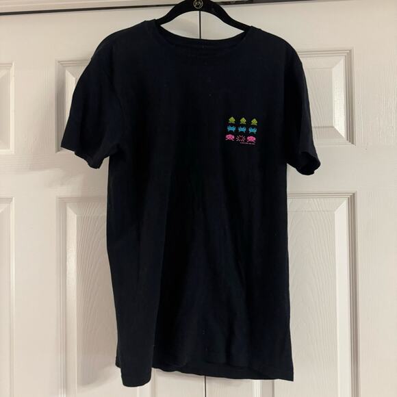 Space Invaders Black Short Sleeve T Shirt Size M Unisex Atari Games - Picture 2 of 7